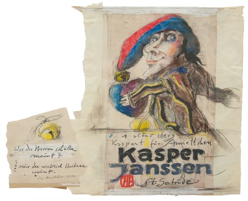 Ein altes Herz kaspert für Annette, 1985 Bleistift, Pastell. Quelle: Horst Janssen/ VG Bild Kunst 2020