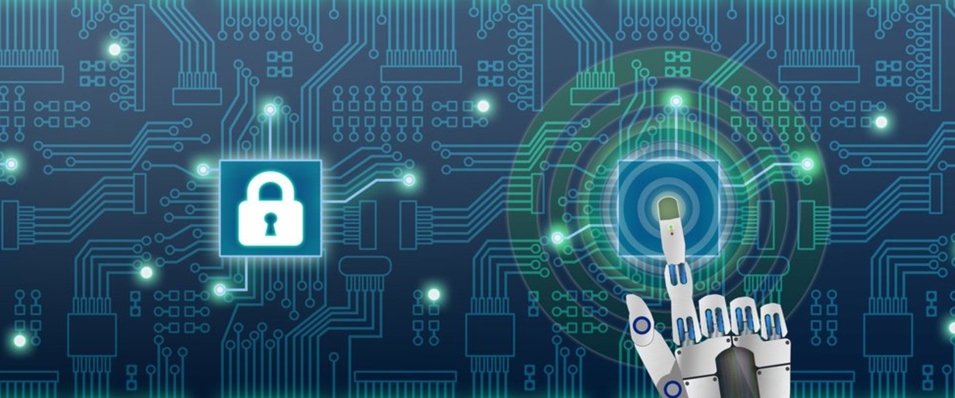 Digitalisierungssymbole: eine Roboterhand wählt ein Symbol an. Foto: Fotohansel/Fotolia.com