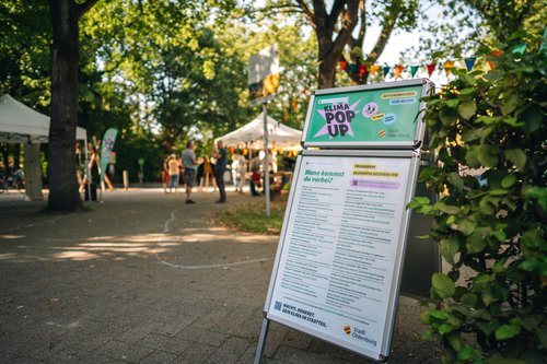 Der Fachdienst Klimaschutz und die Gemeinwesenarbeit Bloherfelde/Eversten laden noch bis zum 19. September zum KLIMA POP-UP nach Bloherfelde ein. Foto: Florian Skupin Foto: Florian Skupin