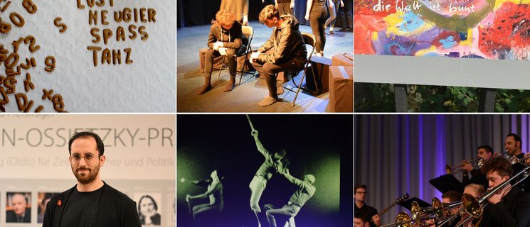 Eine Collage von Fotos verschiederner Kultureller Veranstaltungen. Fotos: Stadt, Assanimoghaddam, Kreier