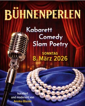 Flyer zum Programm Bühnenperlen. Grafik: Nathaly Behrends-Pusch/Nicole Höflich