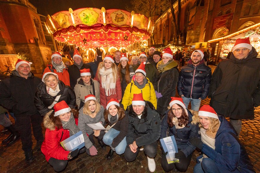Besuchergruppe auf dem Lamberti-Markt 2023. Foto: Sascha Stüber