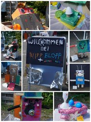 Collage von den Ergebnissen des Projektes am Robotortag. Foto: Stadt Oldenburg