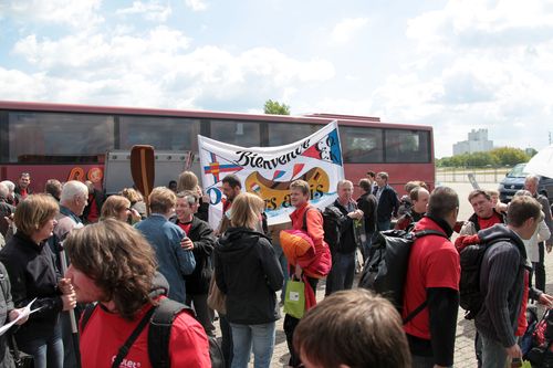 Begrüßung der Teilnehmenden aus Cholet. Foto: Hergen Griesbach/CeWe Color