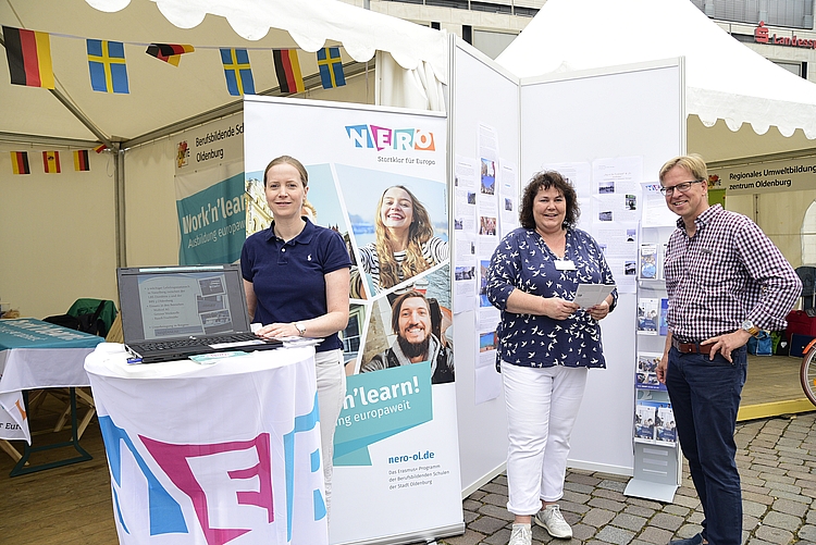 Stand der Berufsbildenden Schulen Oldenburg bei UN!TE. Foto: Janina Rahn