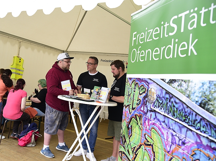 Stand der Freizeitstätte Ofenerdiek bei UN!TE. Foto: Janina Rahn