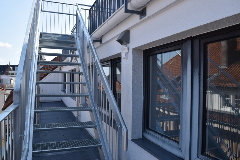 Mit der neu gebauten Fluchttreppe vom 5. ins 4. Obergeschoss wurde für mehr Sicherheit gesorgt. Foto: Stadt Oldenburg
