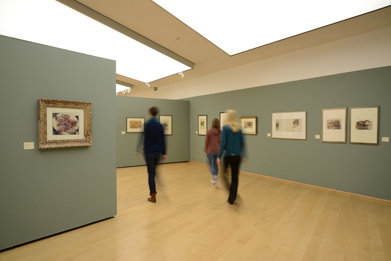 Besucherinnen und Besucher im Horst-Janssen-Museum. Foto: Andrey Gradetchliev
