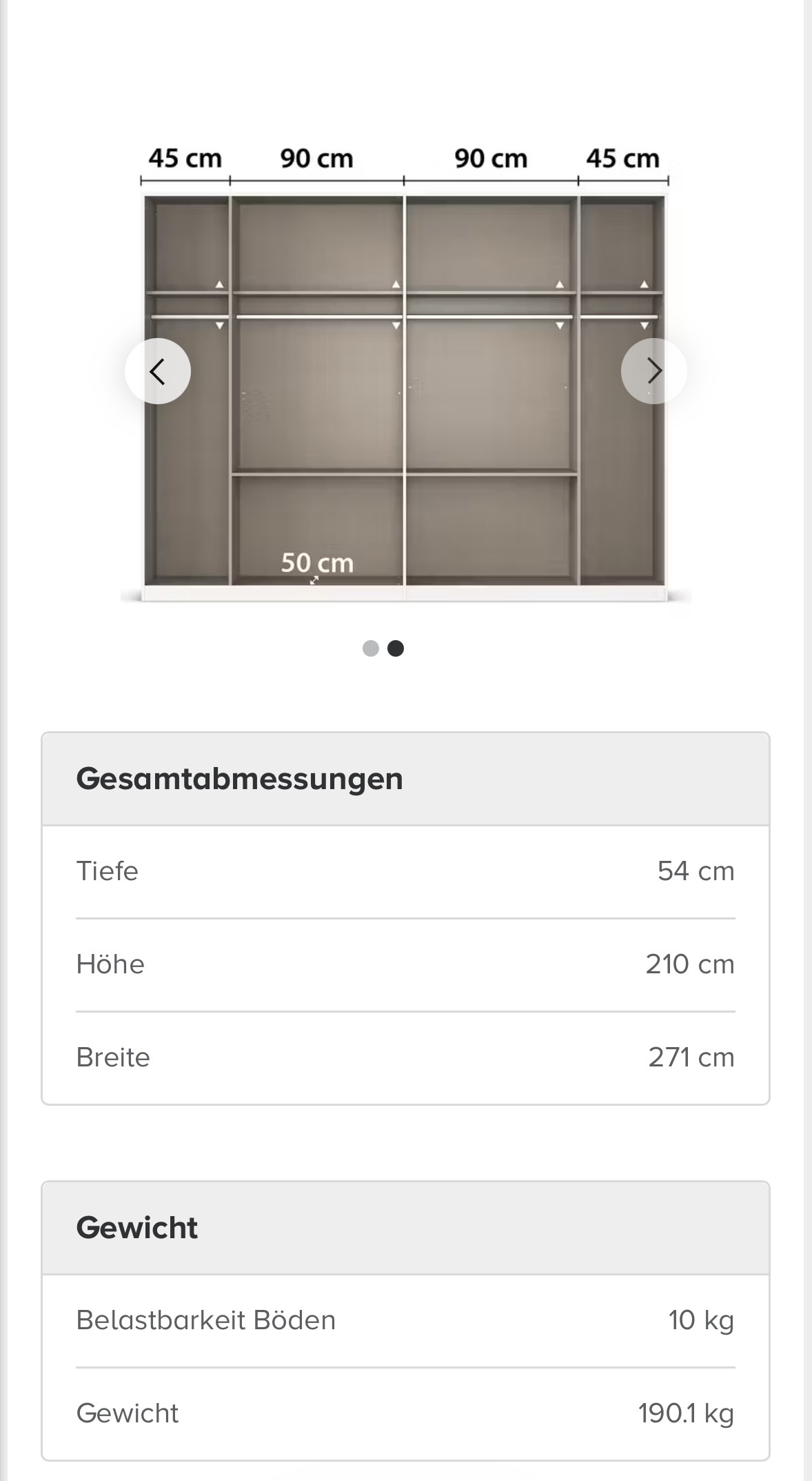 6-türiger Kleiderschrank zu verschenken